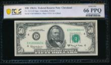 1963A $50 Cleveland FRN PCGS 66PPQ