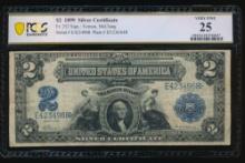 1899 $2 Mini Porthole Silver Certificate PCGS 25