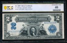 1899 $2 Mini Porthole Silver Certificate PCGS 40