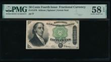 50 Cent Fourth Issue Fractional PMG 58EPQ