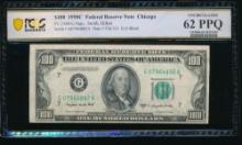 1950C $100 Chicago FRN PCGS 62PPQ