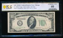 1934D $10 STAR Chicago FRN PCGS 40