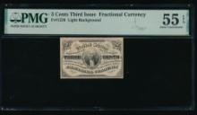 3 Cent Third Issue Fractional PMG 55EPQ