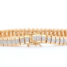 Plated 18KT Yellow Gold 0.58ctw Diamond Bracelet