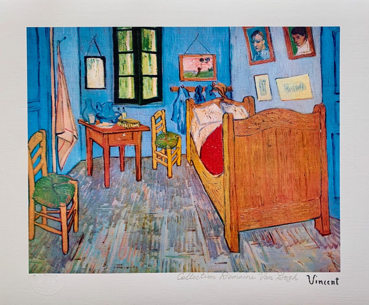 Bedroom by Vincent Van Gogh Estate Signed Giclee