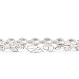 Plated Rhodium Diamond Bracelet