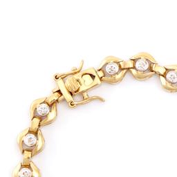 Plated 18KT Yellow Gold Diamond Bracelet