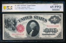 1917 $1 Legal Tender Note PCGS 65PPQ