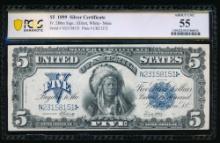 1899 $5 Chief Silver Certificate PCGS 55