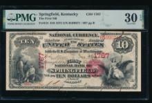 1875 $10 Springfield KY National PMG 30EPQ