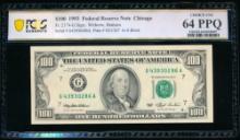 1993 $100 Chicago FRN PCGS 64PPQ