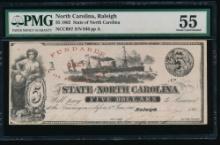 1862 $5 Raleigh NC Obsolete PMG 55