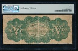 1862 $5 Legal Tender Note PMG 12NET