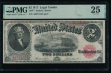 1917 $2 Legal Tender Note PMG 25