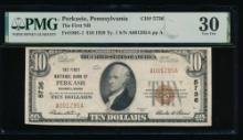 1929 $10 Perkasie PA National PMG 30