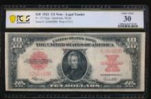 1923 $10 Poker Chip Legal Tender Note PCGS 30