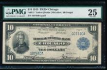 1915 $10 Chicago FRBN PMG 25