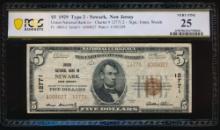 1929 $5 Newark NJ National PCGS 25