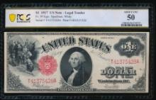 1917 $1 Legal Tender Note PCGS 50