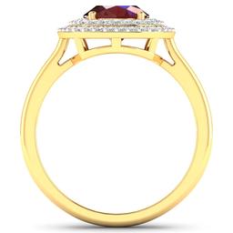 14KT Yellow Gold 2.30ct Ruby and Diamond Ring