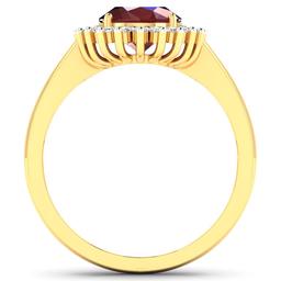 14KT Yellow Gold 1.5ct Ruby and Diamond Ring