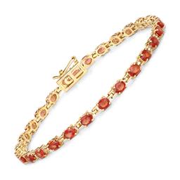 14KT Yellow Gold 7.00ctw Orange Sapphire Bracelet