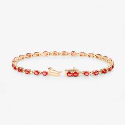 14KT Yellow Gold 7.00ctw Orange Sapphire Bracelet