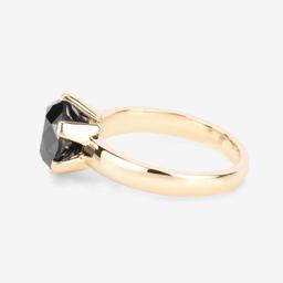 14KT Yellow Gold 3.31ctw Black Diamond Ring