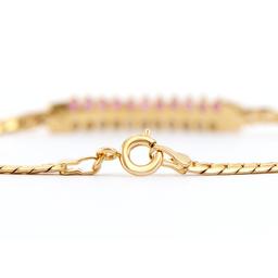 Plated 18KT Yellow Gold 0.51ctw Ruby and Diamond Bracelet