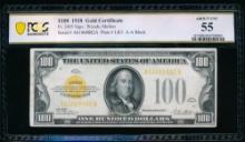 1928 $100 Gold Certificate PCGS 55