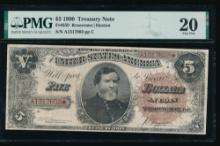 1890 $5 Treasury Note PMG 20