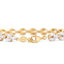 Plated 18KT Yellow Gold Diamond Bracelet