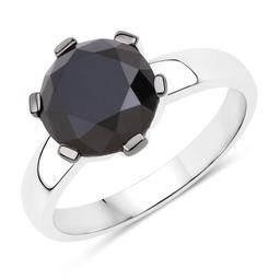 14KT White Gold 3.31ctw Black Diamond Ring