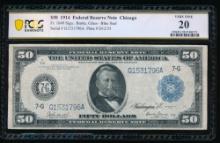 1914 $50 Chicago FRN PCGS 20