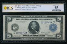 1914 $20 Chicago FRN PCGS 45