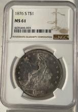 1876-S $1 Trade Dollar NGC MS61