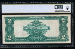 1899 $2 Mini Porthole Silver Certificate PCGS 58