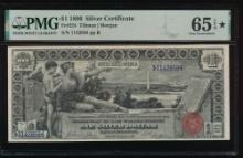 1896 $1 Educational Silver Certificate PMG 65EPQ