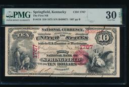 1875 $10 Springfield KY National PMG 30EPQ