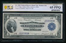 1918 $1 Kansas City FRBN PCGS 65PPQ