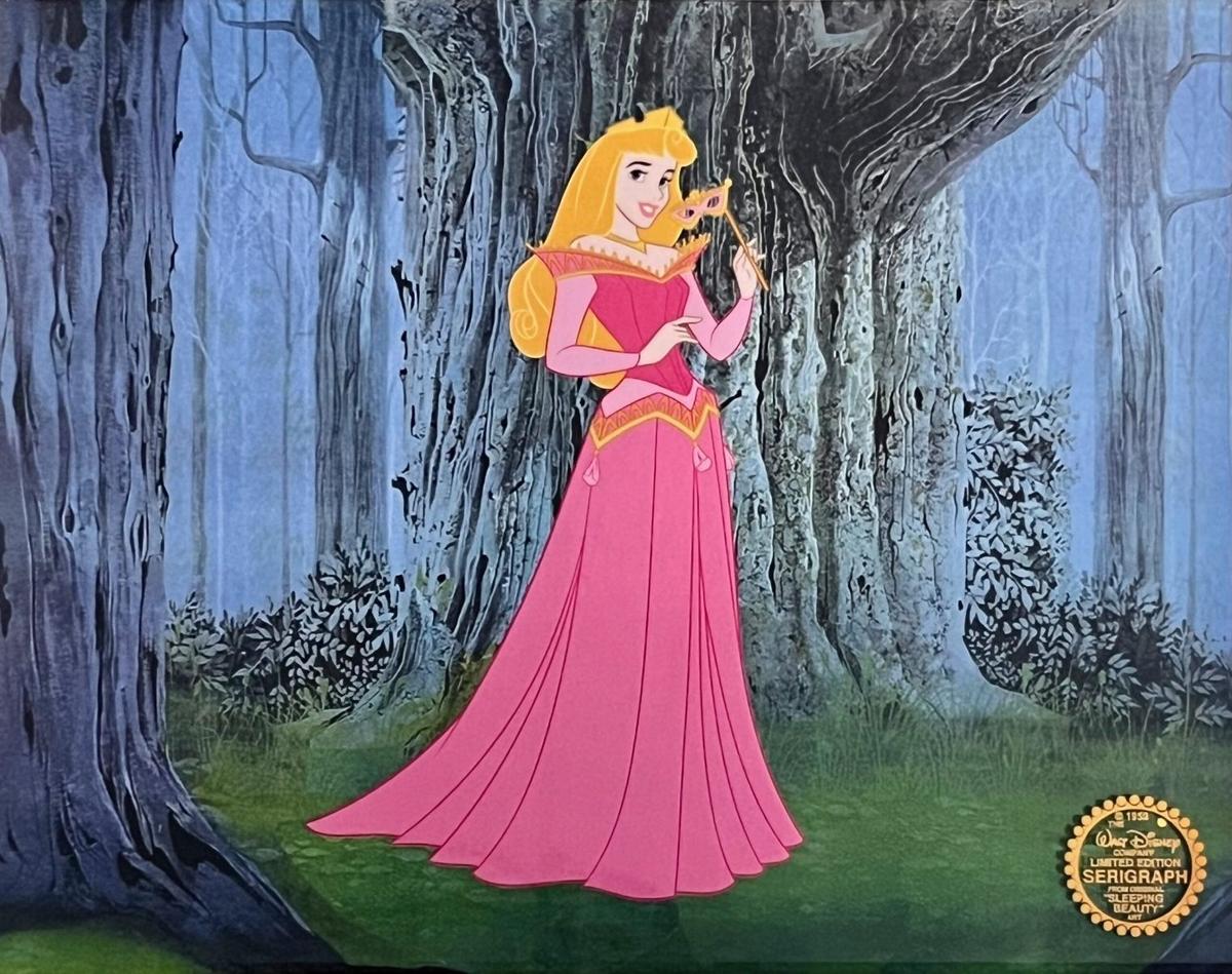 Disney Sleeping Beauty Aurora Sericel Animation Art Serigraph Cel