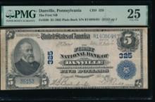 1902 $5 Danville PA National PMG 25