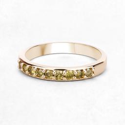 14KT Yellow Gold 0.35ctw Dark Yellow Diamond Ring