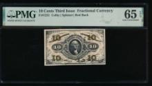 10 Cent Third Issue Fractional PMG 65EPQ