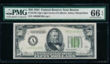 1934 $50 Boston FRN PMG 66EPQ