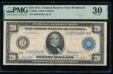 1914 $20 Richmond FRN PMG 30