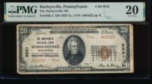 1929 $20 Harleysville PA National PMG 20