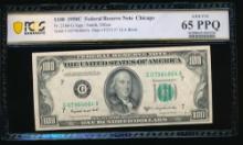 1950C $100 Chicago FRN PCGS 65PPQ