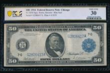 1914 $50 Chicago FRN PCGS 30