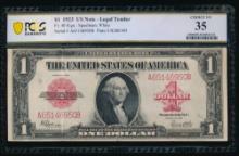 1923 $1 Legal Tender Note PCGS 35